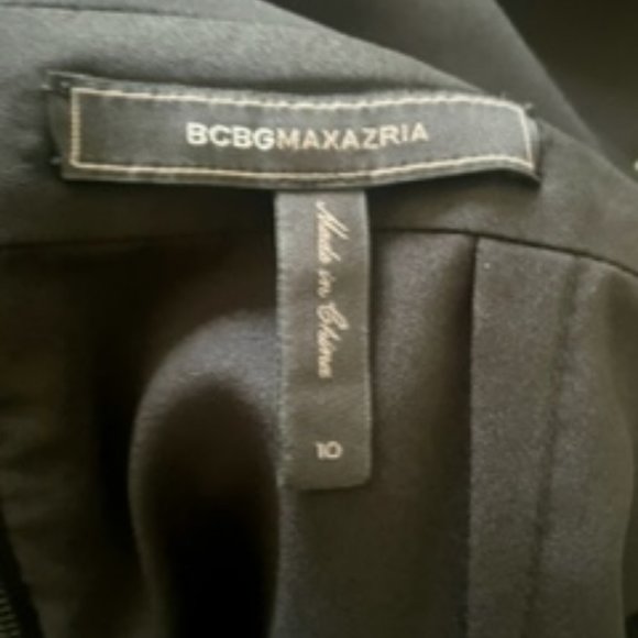 BCBGMaxAzria Black Evening Gown Sz 10 with Lace Detail - Picture 4 of 4